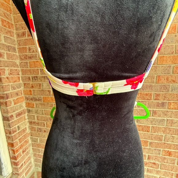 Floral vintage 80s Illusions by Cole Bikini Set. - Picture 4 of 9